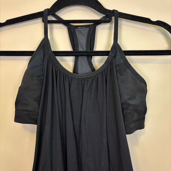 Lululemon Black with Camo Bra No Limits Tank Top Size 4 - Picture 5 of 8